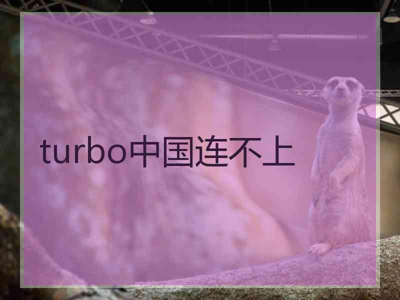 turbo中国连不上