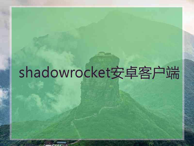 shadowrocket安卓客户端