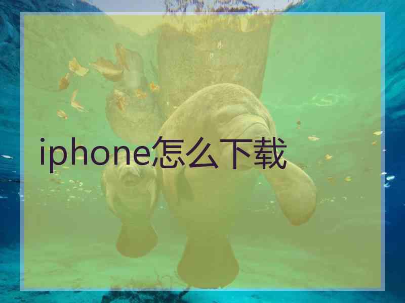 iphone怎么下载