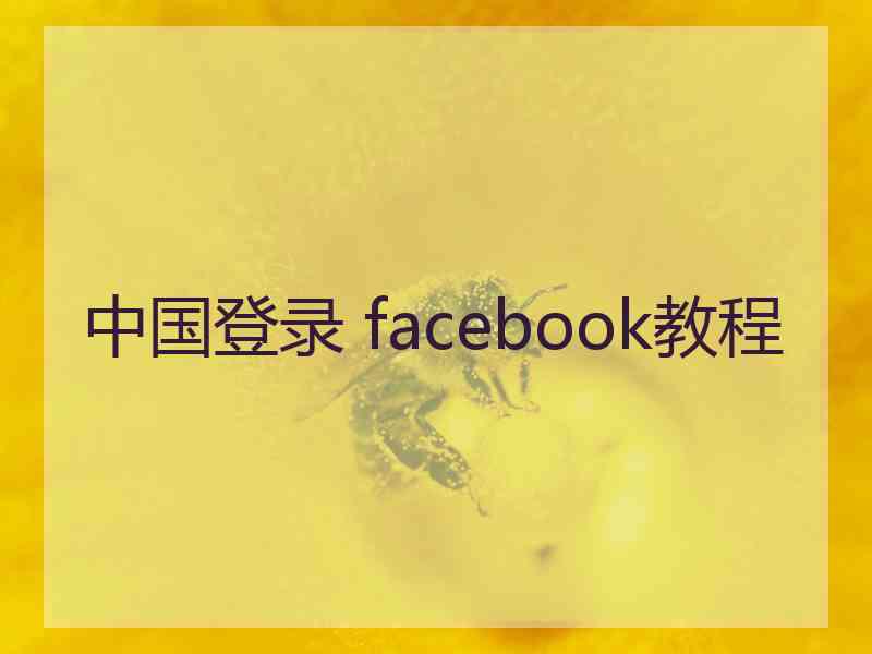 中国登录 facebook教程