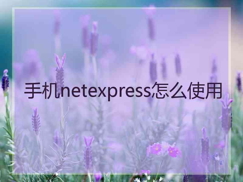 手机netexpress怎么使用