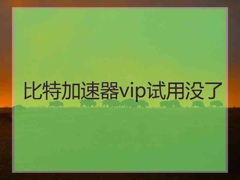 比特加速器vip试用没了