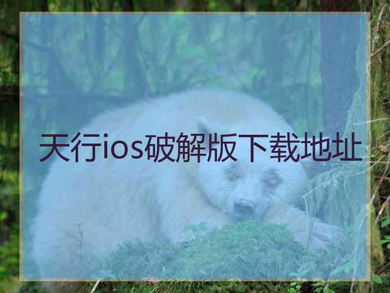 天行ios破解版下载地址