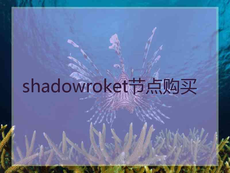 shadowroket节点购买