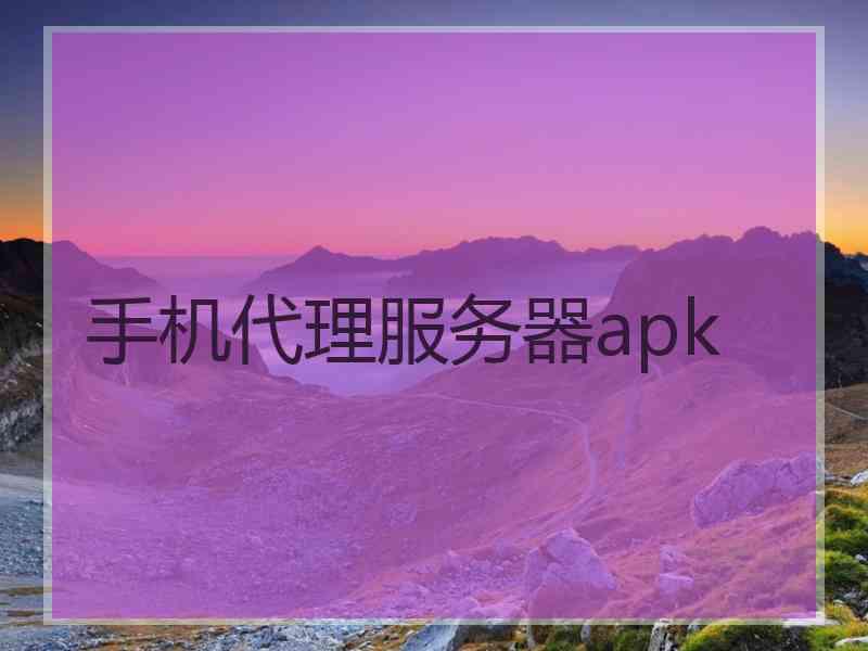 手机代理服务器apk