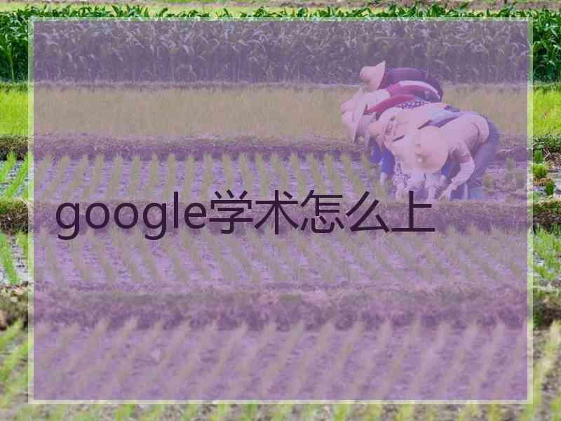 google学术怎么上