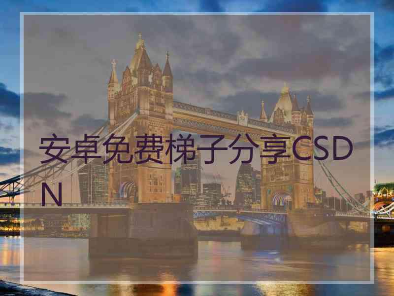 安卓免费梯子分享CSDN