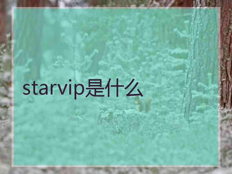 starvip是什么