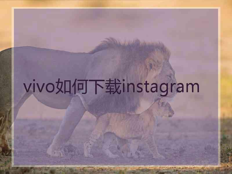 vivo如何下载instagram