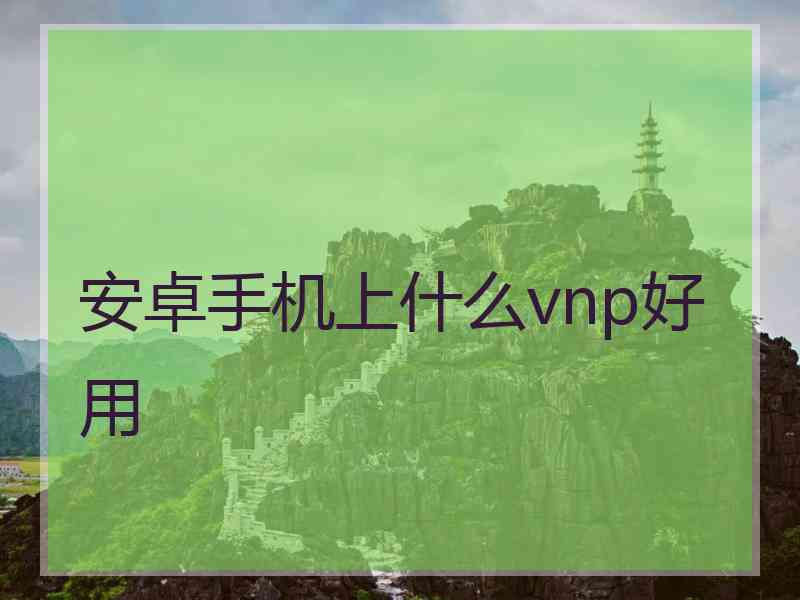 安卓手机上什么vnp好用