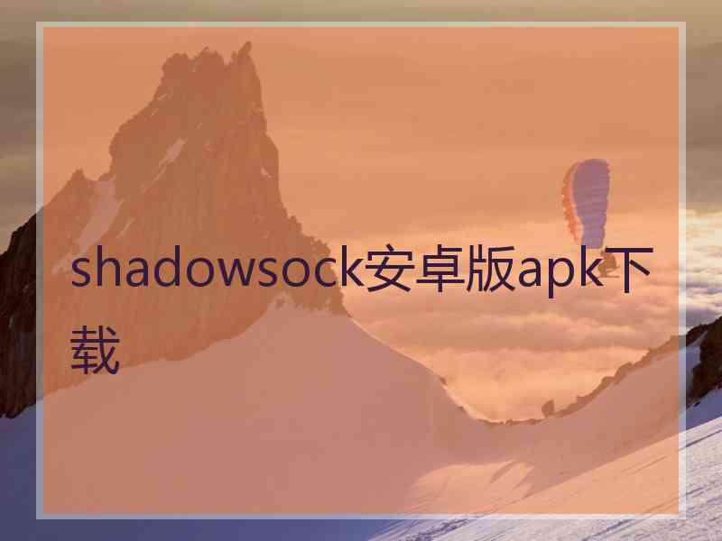 shadowsock安卓版apk下载